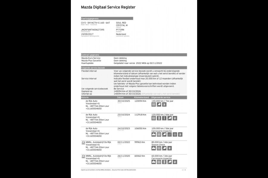 Mazda CX-5 2.0 SkyActiv-G 165 Skylease GT | Leder, Navi, Keyless, Camera, Climate, Stoel+Stuurverw. | Onderhoudshistorie | NAP