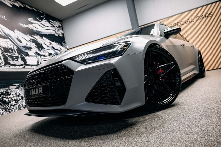 Audi RS6 Avant RS 6 TFSI quattro | Beton grijs matte | 23 inch Vossen HF7 | Keramisch | Pano |