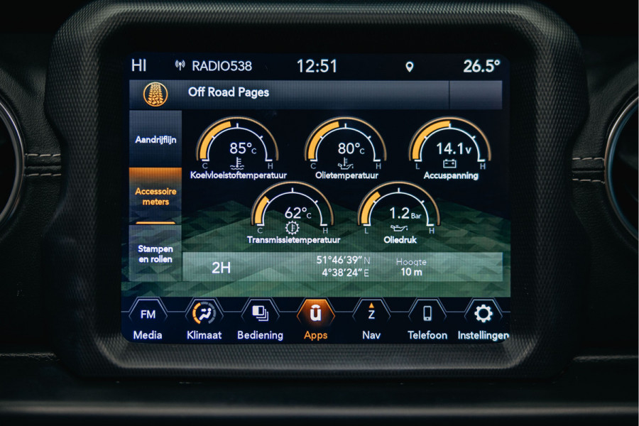 Jeep Wrangler Unlimited 4xe 380 Rubicon Dikke Custom Made Jeep Wrangler, Cabrio top elektrische bedienbaar.