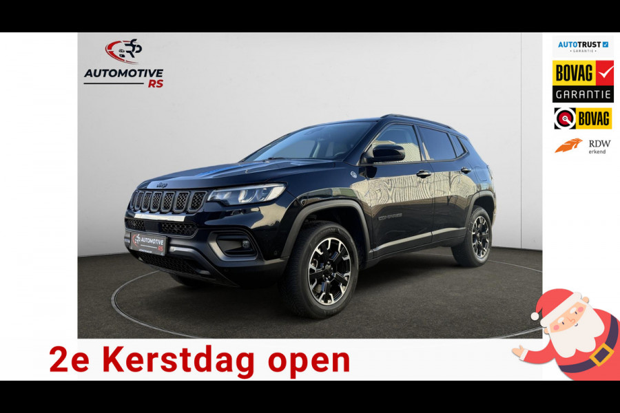 Jeep Compass 4xe 240pk Plug-in Hybrid Trailhawk 4x4 Keyless ACC Navi Lane Assist Camera Leder Climate Control LED Velgen