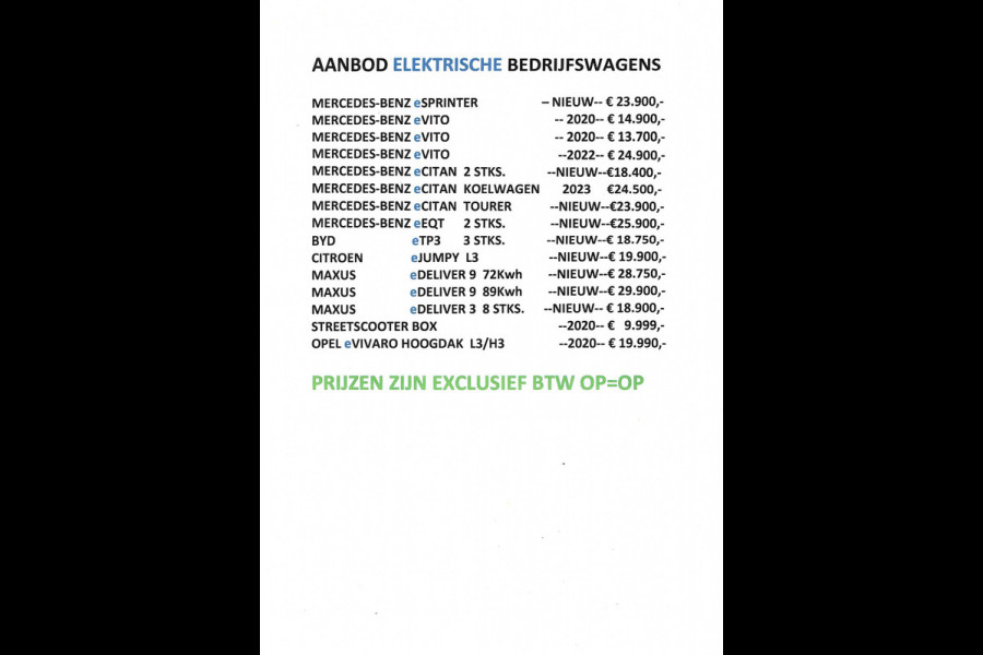 Mercedes-Benz eVito eVito Lang Launch Edition 41 kWh Airco ZONDER KRASSEN OF DEUKEN