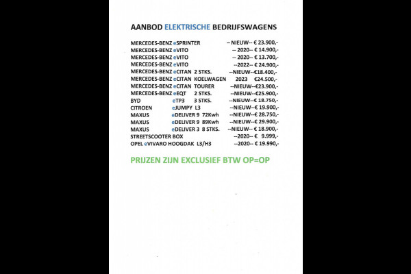 Mercedes-Benz eVito eVito Lang Launch Edition 41 kWh Airco ZONDER KRASSEN OF DEUKEN