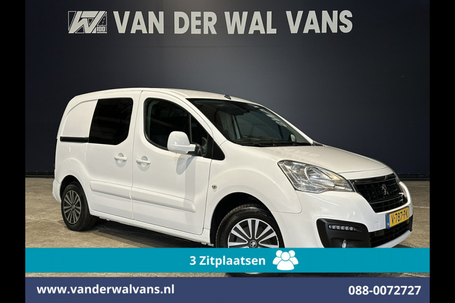 Peugeot Partner 1.6 BlueHDi L1H1 Euro6 Airco | 3-Zits | Navigatie | Apple Carplay | Cruisecontrol Parkeersensoren, zijdeur, bijrijdersbank