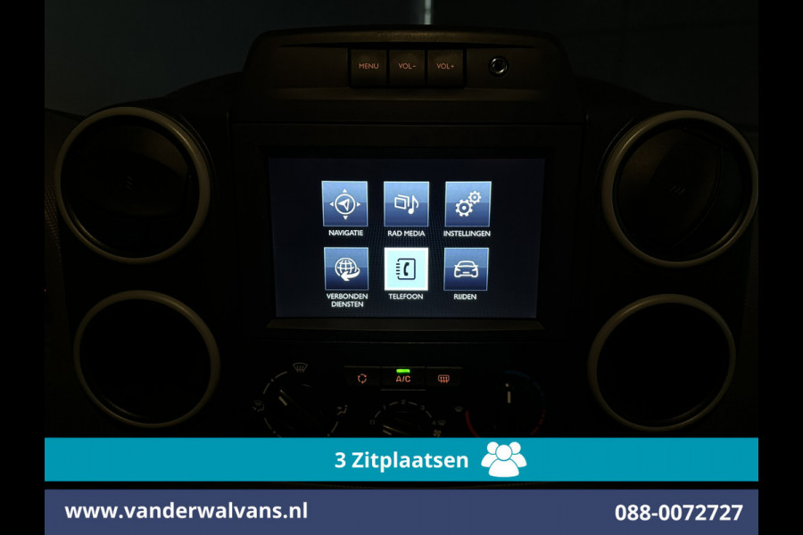 Peugeot Partner 1.6 BlueHDi L1H1 Euro6 Airco | 3-Zits | Navigatie | Apple Carplay | Cruisecontrol Parkeersensoren, zijdeur, bijrijdersbank