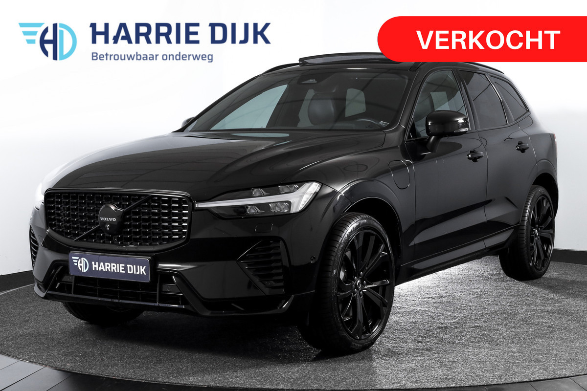 Volvo XC60 2.0 T8 Plug-in hybrid AWD Plus Black Edition | S/K-Panodak | Dig. Cockpit | Adapt. Cruise | Stoel-+Stuurverw. | PDC | 360 Camera | NAV+App. Connect | ECC | Uitkl. Trekhaak | Elek. Klep | Harman/Kardon | LM 21" | 0348