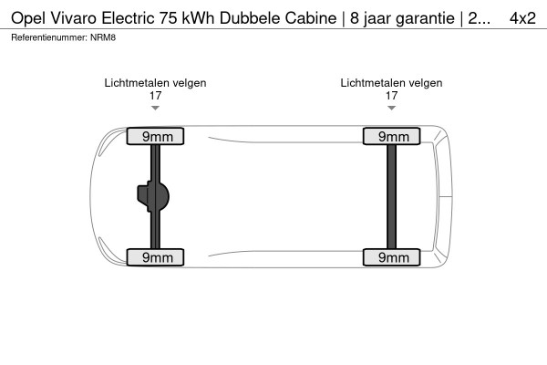 Opel Vivaro Electric 75 kWh Dubbele Cabine | 8 jaar garantie | 2x schuifdeur | Dynamic Comfort NAV Pakket | Comfort Pakket |  Exterieur pakket | Winterpakket | Betimmering | LM velgen | Rijklaarprijs