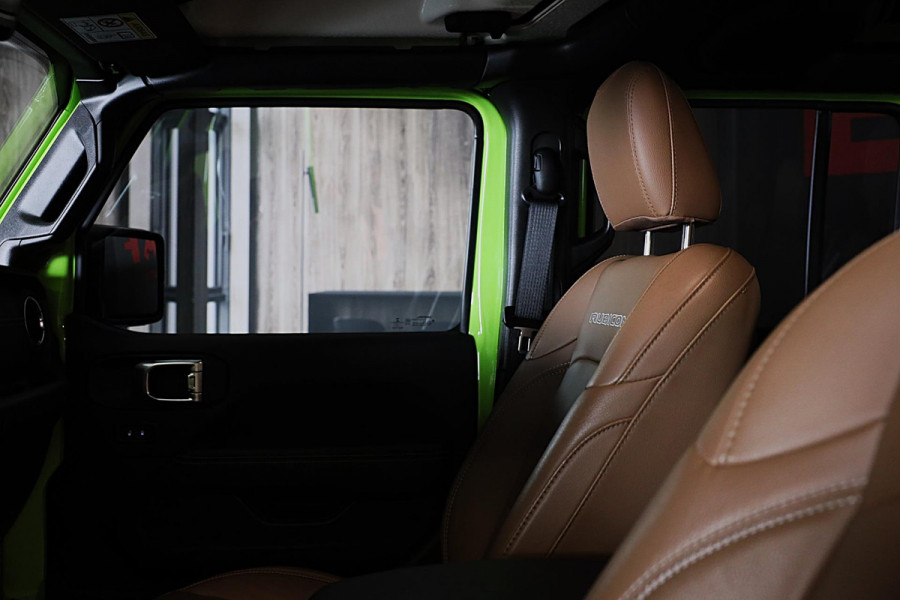 Jeep Wrangler Unlimited 4xe 380 RUBICON / 360 Camera / Leder / Acc / Dode Hoek / Cognac Leder / Navi / Led / Pdc / 17 Inch