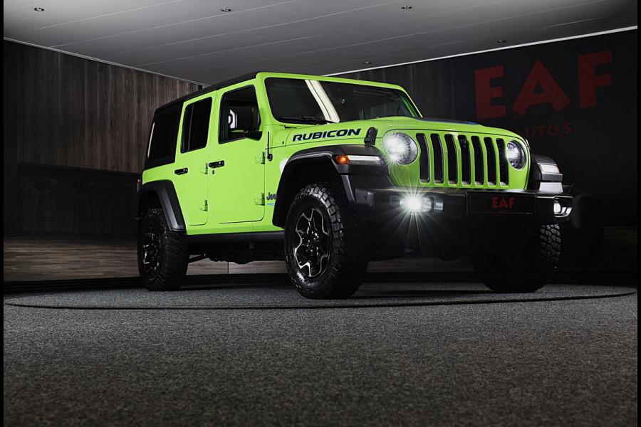 Jeep Wrangler Unlimited 4xe 380 RUBICON / 360 Camera / Leder / Acc / Dode Hoek / Cognac Leder / Navi / Led / Pdc / 17 Inch