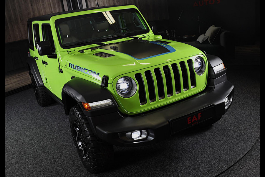 Jeep Wrangler Unlimited 4xe 380 RUBICON / 360 Camera / Leder / Acc / Dode Hoek / Cognac Leder / Navi / Led / Pdc / 17 Inch