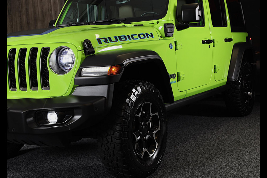 Jeep Wrangler Unlimited 4xe 380 RUBICON / 360 Camera / Leder / Acc / Dode Hoek / Cognac Leder / Navi / Led / Pdc / 17 Inch