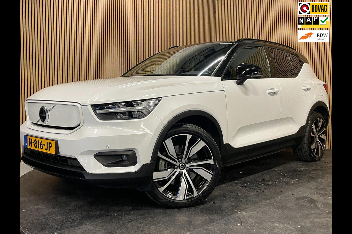 Volvo XC40 Recharge P8 AWD R-Design|90% SOH|PANO|MEMORY|1/2 LEDER|ELEK.INTR+A-KLEP|ACC|STOEL+STUURVERW|360 CAMERA|CARPLAY/ANDROID|