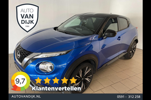 Nissan Juke 1.0 DIG-T N-Design AIRCO CLIMA NAVI CRUISE BT VELGEN CAMERA PRIVACYGLAS ZWART DAK ZEER NETTE AUTO
