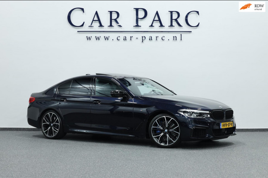 BMW 5 Serie M550i xDrive BOWERS&WILKINS/NIGHT/SOFTCLOSE/LEER+MASSAGE/20"/360 CAM/ACC/ECC/12 MND GARANTIE!