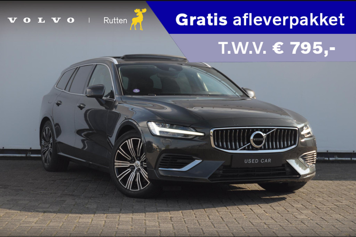 Volvo V60 T6 340PK Automaat Recharge AWD Inscription Trekhaak / Adaptieve cruise control /BLIS / Parkeersensoren met camera / Stoel - en stuurwielverwarming / Elektrische stoelen met geheugen / Getint glas / Apple carplay / Keyless entry / Elektrische achterklep