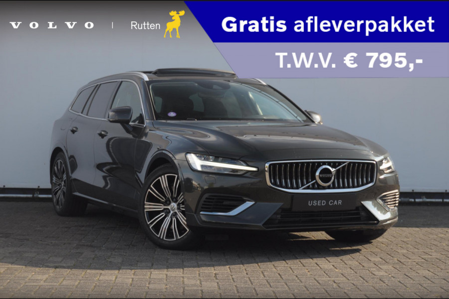 Volvo V60 T6 340PK Automaat Recharge AWD Inscription Trekhaak / Adaptieve cruise control /BLIS / Parkeersensoren met camera / Stoel - en stuurwielverwarming / Elektrische stoelen met geheugen / Getint glas / Apple carplay / Keyless entry / Elektrische achterklep
