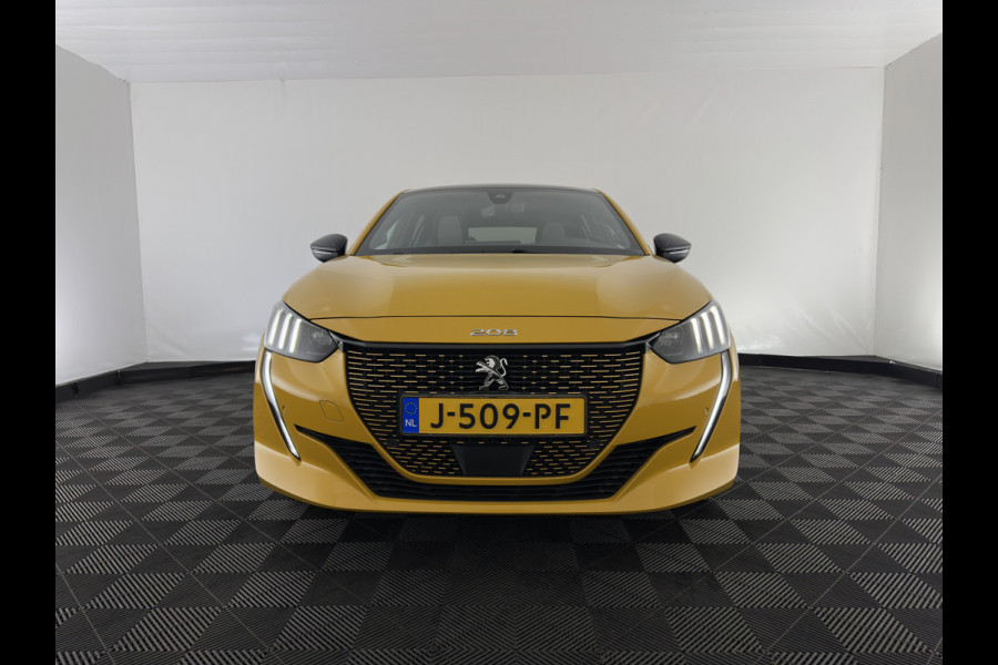 Peugeot e-208 EV GT 350 50 kWh [ 3-Fase ] {SOH-100%} (INCL-BTW) *PANO | FULL-LED | DIGI-COCKPIT | BLINDSPOT | CAMERA | LEATHER-ALCANTARA | AMBIENT-LIGHT | NAVI-FULLMAP | LANE-ASSIST | KEYLESS | DAB | CCS-FASTLOADER | HEATED-SPORTSEATS | 17"ALU*