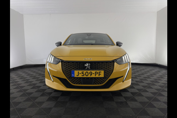 Peugeot e-208 EV GT 350 50 kWh [ 3-Fase ] {SOH-100%} (INCL-BTW) *PANO | FULL-LED | DIGI-COCKPIT | BLINDSPOT | CAMERA | LEATHER-ALCANTARA | AMBIENT-LIGHT | NAVI-FULLMAP | LANE-ASSIST | KEYLESS | DAB | CCS-FASTLOADER | HEATED-SPORTSEATS | 17"ALU*