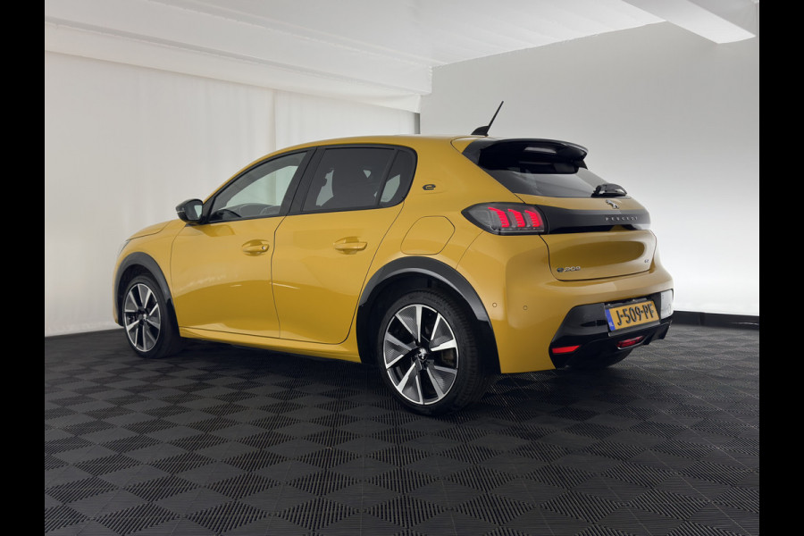 Peugeot e-208 EV GT 350 50 kWh [ 3-Fase ] {SOH-100%} (INCL-BTW) *PANO | FULL-LED | DIGI-COCKPIT | BLINDSPOT | CAMERA | LEATHER-ALCANTARA | AMBIENT-LIGHT | NAVI-FULLMAP | LANE-ASSIST | KEYLESS | DAB | CCS-FASTLOADER | HEATED-SPORTSEATS | 17"ALU*