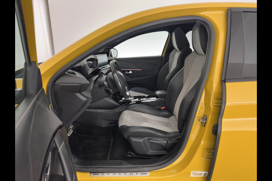 Peugeot e-208 EV GT 350 50 kWh [ 3-Fase ] {SOH-100%} (INCL-BTW) *PANO | FULL-LED | DIGI-COCKPIT | BLINDSPOT | CAMERA | LEATHER-ALCANTARA | AMBIENT-LIGHT | NAVI-FULLMAP | LANE-ASSIST | KEYLESS | DAB | CCS-FASTLOADER | HEATED-SPORTSEATS | 17"ALU*