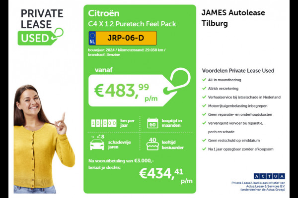 Citroën C4 X 1.2 Puretech Feel Pack CAMERA | HEAD-UP | PRIVACY-GLASS | FULL LED