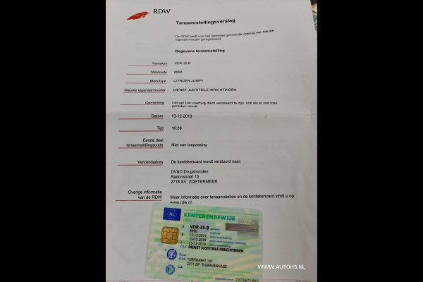 Citroën Jumpy 2.0 BlueHDI 180 PK AUTOMAAT , 1e Eig Ex overheid. Euro 6 , lengte 2 , honden inrichting ,