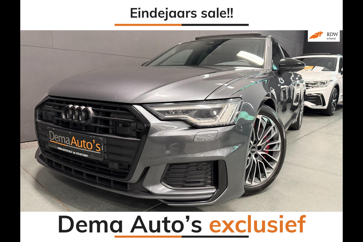 Audi A6 Avant 55 TFSI e-quattro 3X S-LINE BLACK-LINE PANO/B&O/SFEERVERL/M-STOELEN/NAVI/DAB/CARPLAY///