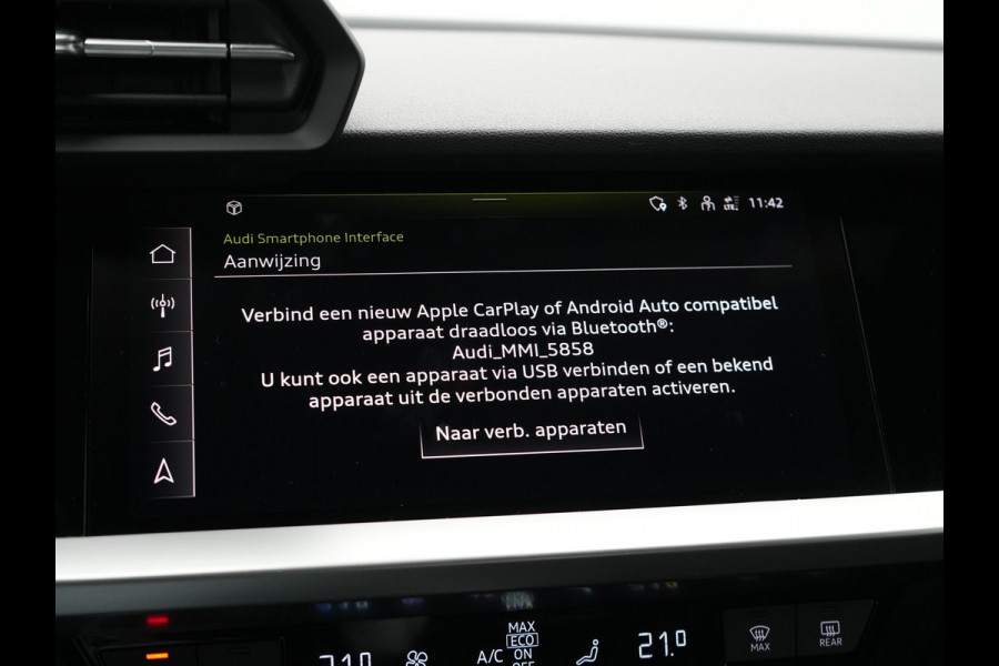 Audi A3 Sportback 40 TFSI e Advanced edition Plug In Hybrid 204pk PHEV | Apple Carplay | Keyless | Sporstoelen Verwarmd | Virtual | Cruise Control | DAB |