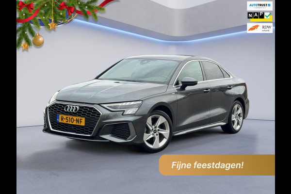 Audi A3 Limousine 30 TFSI S edition, 2 X S- LINE,matrix led, daytona grijs, 1 e eigenaar, 1/2 leder, 's, NL auto nap