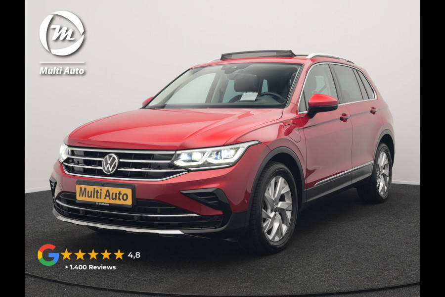 Volkswagen Tiguan 1.4 TSI eHybrid Elegance Plug In Hybrid 245pk Dealer O.H. PHEV | Trekhaak Af Fabriek | Panodak | Head Up | Adaptive Cruise | 360 Camera | Alcantara Stoelen Massage & Verwarmd | IQ Light | Sfeerverlichting | Stuur Verwarmd | Apple Carplay |