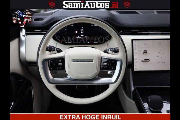 Land Rover Range Rover P550e | NIGHT | GARANTIE TOT 14-03-2029 | HEAD-UP | ACHTERAS BESTURING | SOFT CLOSE | PHEV | 23 INCH VELGEN | PANORAMADAK | STUURVERWARMING | STOEL KOELING | Fabrieksgarantie tot 14-03-2029 – Geniet van gemoedsrust met uitgebreide dekking tot deze datum. GZK-71-D
