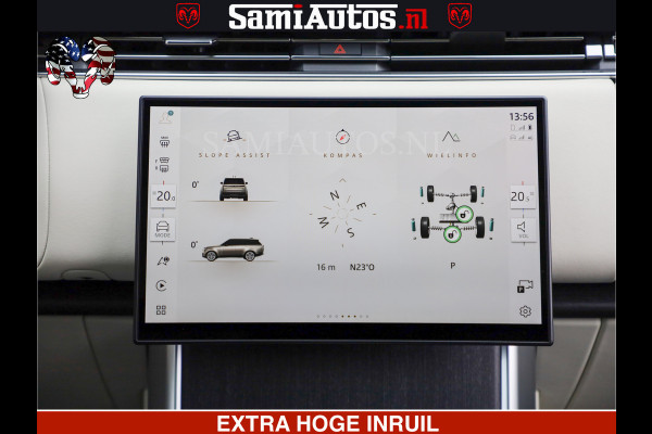 Land Rover Range Rover P550e | NIGHT | GARANTIE TOT 14-03-2029 | HEAD-UP | ACHTERAS BESTURING | SOFT CLOSE | PHEV | 23 INCH VELGEN | PANORAMADAK | STUURVERWARMING | STOEL KOELING | Fabrieksgarantie tot 14-03-2029 – Geniet van gemoedsrust met uitgebreide dekking tot deze datum. GZK-71-D