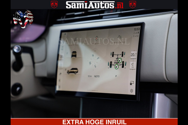 Land Rover Range Rover P550e | NIGHT | GARANTIE TOT 14-03-2029 | HEAD-UP | ACHTERAS BESTURING | SOFT CLOSE | PHEV | 23 INCH VELGEN | PANORAMADAK | STUURVERWARMING | STOEL KOELING | Fabrieksgarantie tot 14-03-2029 – Geniet van gemoedsrust met uitgebreide dekking tot deze datum. GZK-71-D