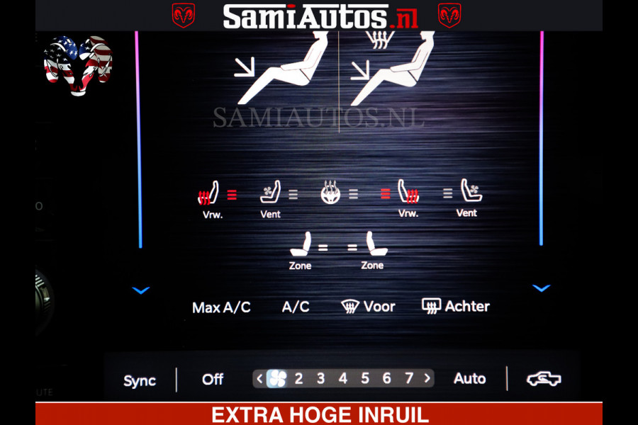 Dodge Ram 1500 Limited Night High Output 540HP 706Nm | Massage + Full Option | De Meest Luxe en Volle Pick-Up in zijn Klasse | Comfortabele Dubbele Cabine met Royale 5 Zitplaatsen | BPM vrij | Nu Leverbaar uit Voorraad | Voorraad Nr 2356 - 0990