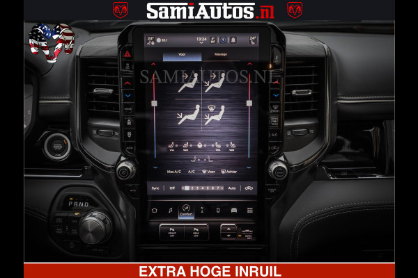 Dodge Ram 1500 Limited Night High Output 540HP 706Nm | Massage + Full Option | De Meest Luxe en Volle Pick-Up in zijn Klasse | Comfortabele Dubbele Cabine met Royale 5 Zitplaatsen | BPM vrij | Nu Leverbaar uit Voorraad | Voorraad Nr 2356 - 0990