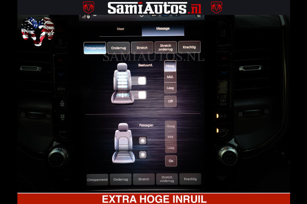 Dodge Ram 1500 Limited Night High Output 540HP 706Nm | Massage + Full Option | De Meest Luxe en Volle Pick-Up in zijn Klasse | Comfortabele Dubbele Cabine met Royale 5 Zitplaatsen | BPM vrij | Nu Leverbaar uit Voorraad | Voorraad Nr 2320 - 5138