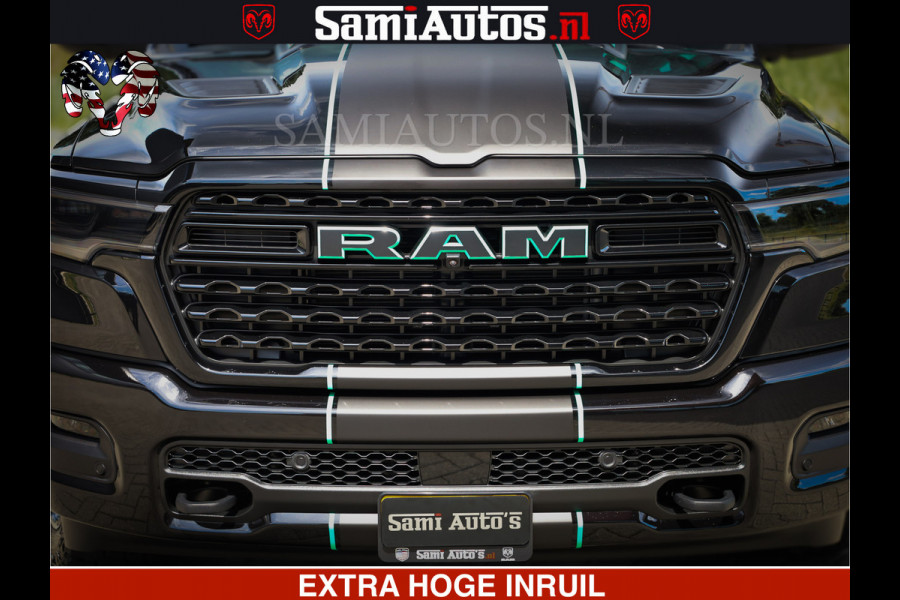 Dodge Ram 1500 Limited Night High Output 540HP 706Nm | Massage + Full Option | De Meest Luxe en Volle Pick-Up in zijn Klasse | Comfortabele Dubbele Cabine met Royale 5 Zitplaatsen | BPM vrij | Nu Leverbaar uit Voorraad | Voorraad Nr 2320 - 5138