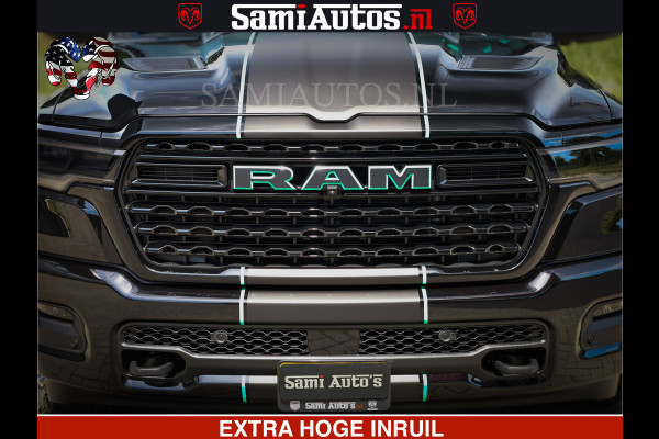 Dodge Ram 1500 Limited Night High Output 540HP 706Nm | Massage + Full Option | De Meest Luxe en Volle Pick-Up in zijn Klasse | Comfortabele Dubbele Cabine met Royale 5 Zitplaatsen | BPM vrij | Nu Leverbaar uit Voorraad | Voorraad Nr 2320 - 5138