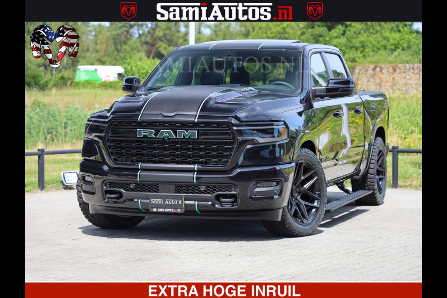 Dodge Ram 1500 Limited Night High Output 540HP 706Nm | Massage + Full Option | De Meest Luxe en Volle Pick-Up in zijn Klasse | Comfortabele Dubbele Cabine met Royale 5 Zitplaatsen | BPM vrij | Nu Leverbaar uit Voorraad | Voorraad Nr 2320 - 5138