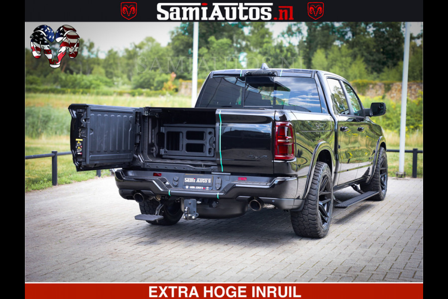 Dodge Ram 1500 Limited Night High Output 540HP 706Nm | Massage + Full Option | De Meest Luxe en Volle Pick-Up in zijn Klasse | Comfortabele Dubbele Cabine met Royale 5 Zitplaatsen | BPM vrij | Nu Leverbaar uit Voorraad | Voorraad Nr 2320 - 5138