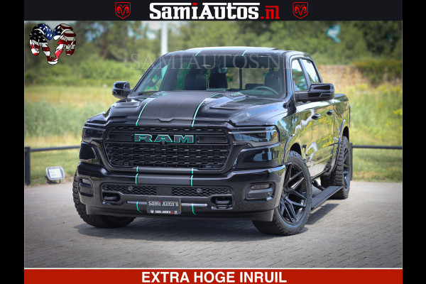 Dodge Ram 1500 Limited Night High Output 540HP 706Nm | Massage + Full Option | De Meest Luxe en Volle Pick-Up in zijn Klasse | Comfortabele Dubbele Cabine met Royale 5 Zitplaatsen | BPM vrij | Nu Leverbaar uit Voorraad | Voorraad Nr 2320 - 5138