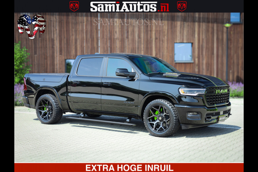 Dodge Ram 1500 Limited Night High Output 540HP 706Nm | Massage + Full Option | De Meest Luxe en Volle Pick-Up in zijn Klasse | Comfortabele Dubbele Cabine met Royale 5 Zitplaatsen | BPM vrij | Nu Leverbaar uit Voorraad | Voorraad Nr 2300 - 7689