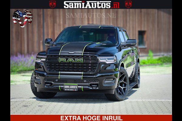 Dodge Ram 1500 Limited Night High Output 540HP 706Nm | Massage + Full Option | De Meest Luxe en Volle Pick-Up in zijn Klasse | Comfortabele Dubbele Cabine met Royale 5 Zitplaatsen | BPM vrij | Nu Leverbaar uit Voorraad | Voorraad Nr 2300 - 7689