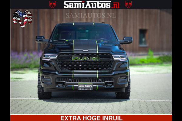 Dodge Ram 1500 Limited Night High Output 540HP 706Nm | Massage + Full Option | De Meest Luxe en Volle Pick-Up in zijn Klasse | Comfortabele Dubbele Cabine met Royale 5 Zitplaatsen | BPM vrij | Nu Leverbaar uit Voorraad | Voorraad Nr 2300 - 7689