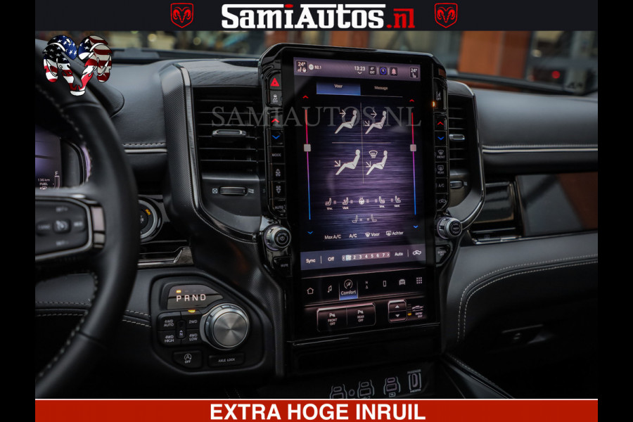 Dodge Ram 1500 Limited Night High Output 540HP 706Nm | Massage + Full Option | De Meest Luxe en Volle Pick-Up in zijn Klasse | Comfortabele Dubbele Cabine met Royale 5 Zitplaatsen | BPM vrij | Nu Leverbaar uit Voorraad | Voorraad Nr 2300 - 7689
