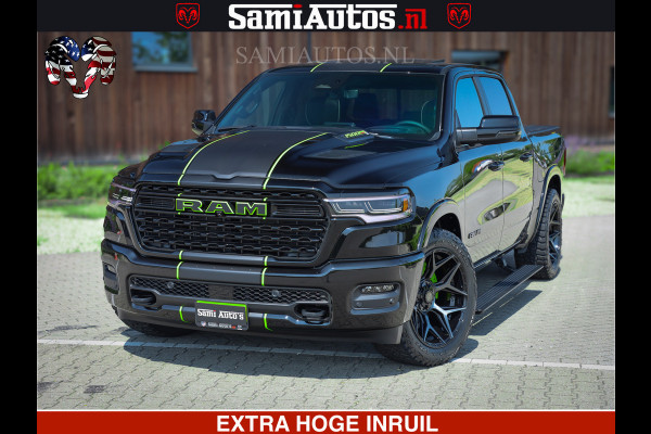 Dodge Ram 1500 Limited Night High Output 540HP 706Nm | Massage + Full Option | De Meest Luxe en Volle Pick-Up in zijn Klasse | Comfortabele Dubbele Cabine met Royale 5 Zitplaatsen | BPM vrij | Nu Leverbaar uit Voorraad | Voorraad Nr 2300 - 7689