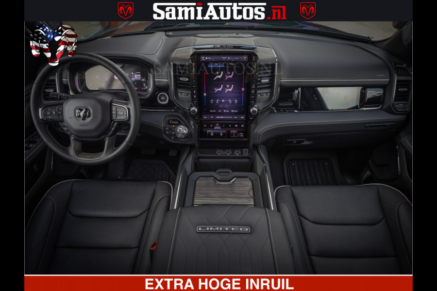Dodge Ram 1500 Limited Night High Output 540HP 706Nm | Massage + Full Option | De Meest Luxe en Volle Pick-Up in zijn Klasse | Comfortabele Dubbele Cabine met Royale 5 Zitplaatsen | BPM vrij | Nu Leverbaar uit Voorraad | Voorraad Nr 2326 - 5169