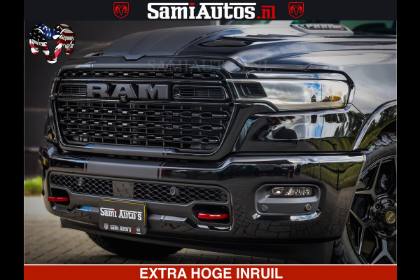 Dodge Ram 1500 Limited Night High Output 540HP 706Nm | Massage + Full Option | De Meest Luxe en Volle Pick-Up in zijn Klasse | Comfortabele Dubbele Cabine met Royale 5 Zitplaatsen | BPM vrij | Nu Leverbaar uit Voorraad | Voorraad Nr 2326 - 5169