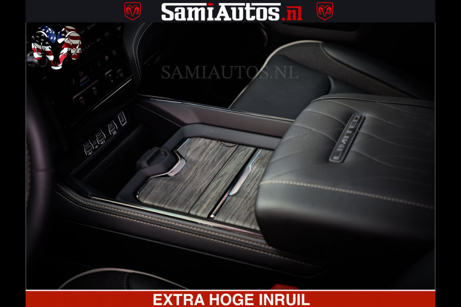 Dodge Ram 1500 Limited Night High Output 540HP 706Nm | Massage + Full Option | De Meest Luxe en Volle Pick-Up in zijn Klasse | Comfortabele Dubbele Cabine met Royale 5 Zitplaatsen | BPM vrij | Nu Leverbaar uit Voorraad | Voorraad Nr 2326 - 5169