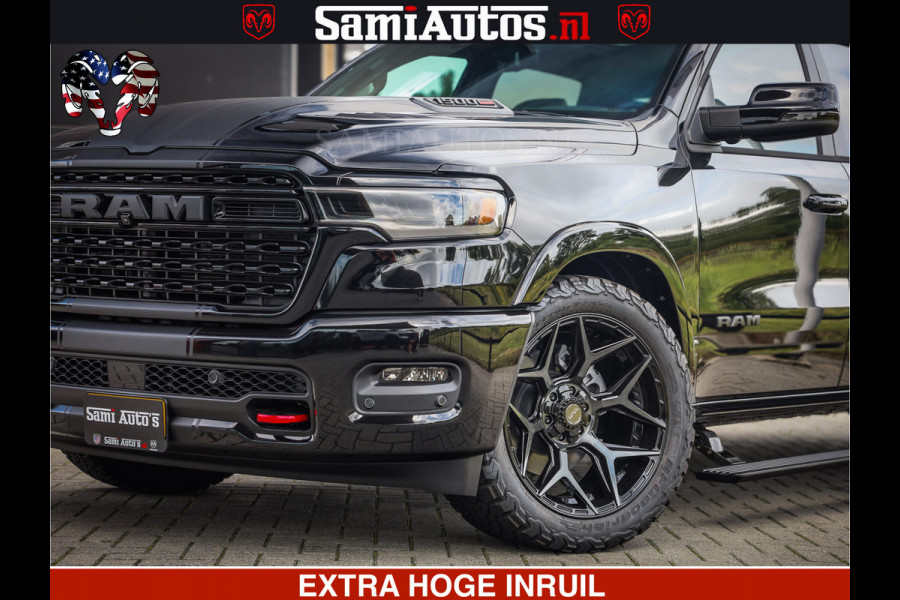Dodge Ram 1500 Limited Night High Output 540HP 706Nm | Massage + Full Option | De Meest Luxe en Volle Pick-Up in zijn Klasse | Comfortabele Dubbele Cabine met Royale 5 Zitplaatsen | BPM vrij | Nu Leverbaar uit Voorraad | Voorraad Nr 2326 - 5169