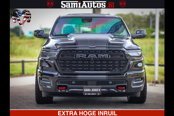 Dodge Ram 1500 Limited Night High Output 540HP 706Nm | Massage + Full Option | De Meest Luxe en Volle Pick-Up in zijn Klasse | Comfortabele Dubbele Cabine met Royale 5 Zitplaatsen | BPM vrij | Nu Leverbaar uit Voorraad | Voorraad Nr 2326 - 5169